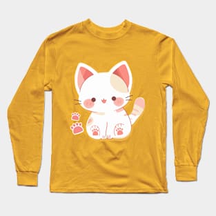 Cute Cat Smile Long Sleeve T-Shirt